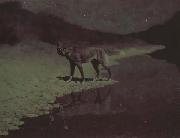 Frederic Remington Moon-light,wolf (mk43) USA oil painting artist